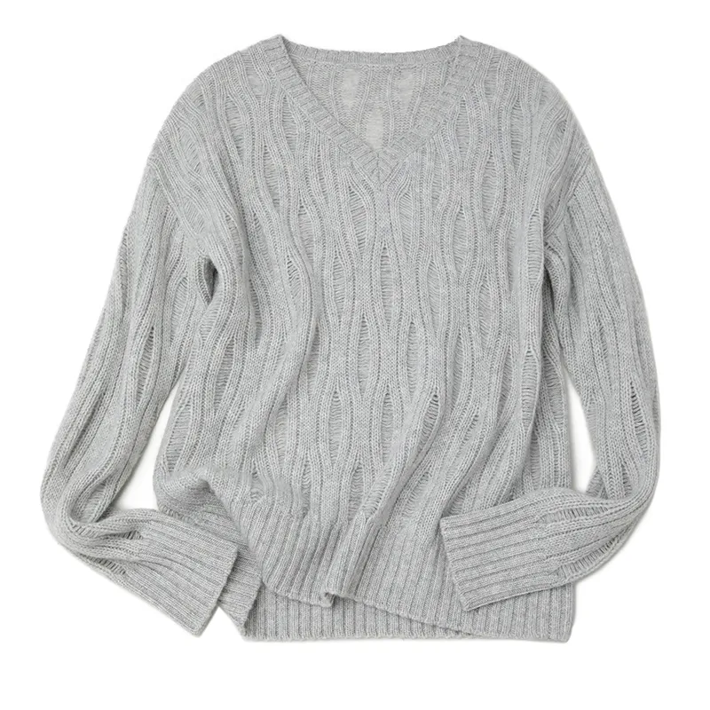 Кашемировый свитер с ажурным узором BWS4055 (1)