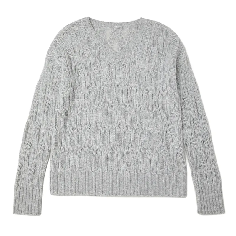 Кашемировый свитер с ажурным узором BWS4055 (4)