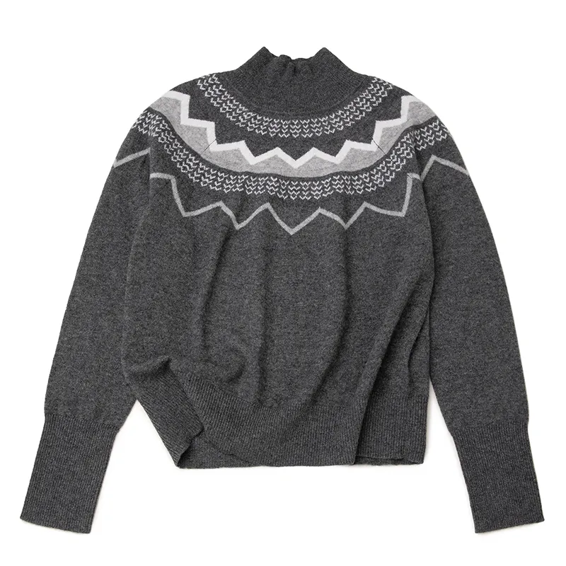 Кашемировый свитер с жаккардовым узором BWS4051 (1)