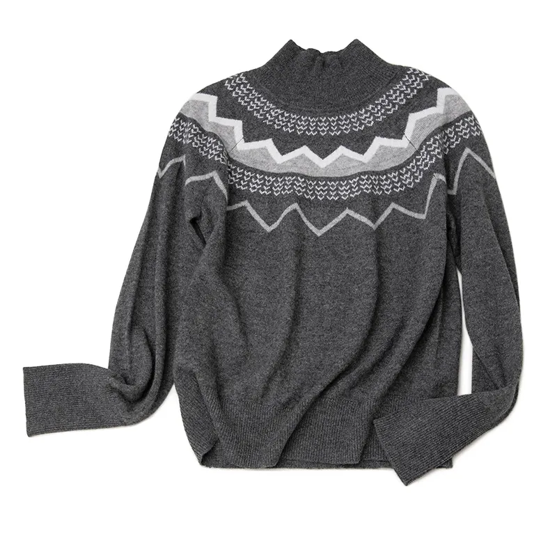 Кашемировый свитер с жаккардовым узором BWS4051 (2)