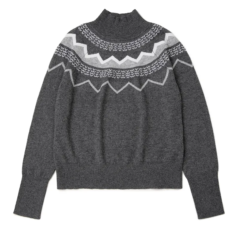 Кашемировый свитер с жаккардовым узором BWS4051 (4)